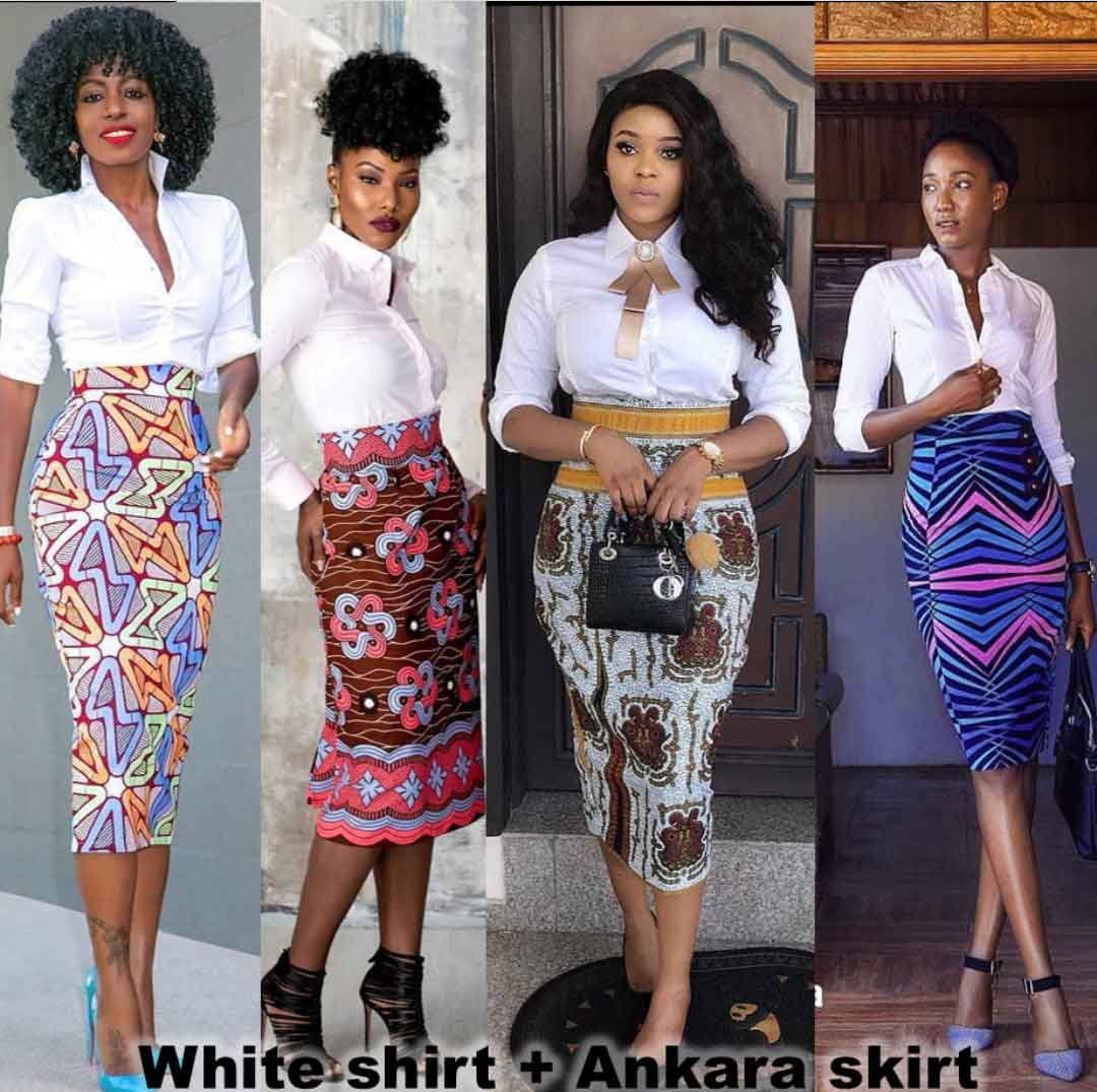 Ankara long hot sale straight skirts